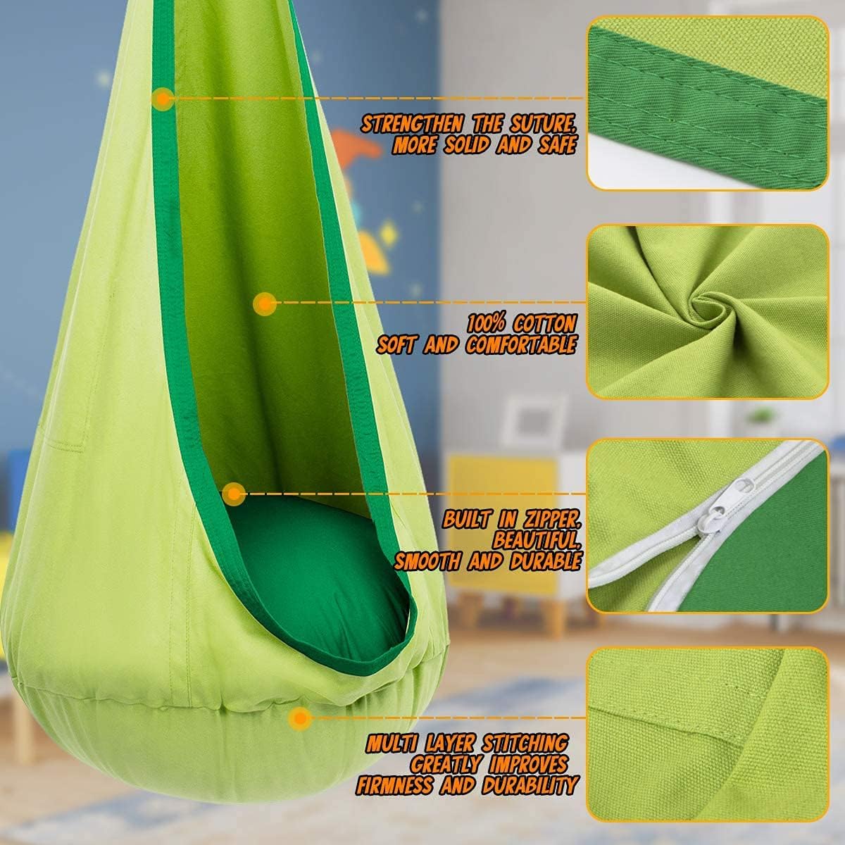 Komfort Swing Hängesessel – Beruhigendes und Verspielt Design