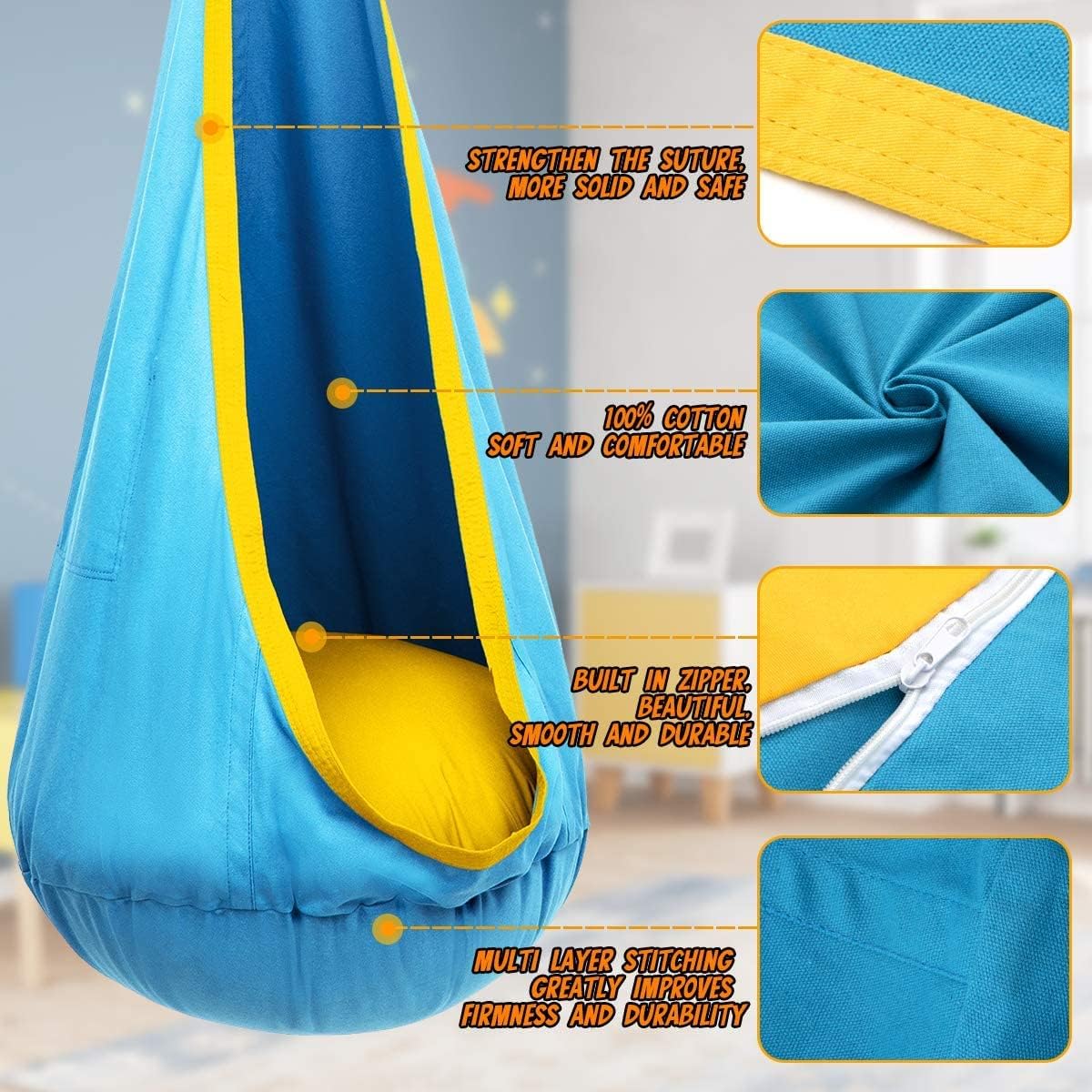 Komfort Swing Hängesessel – Beruhigendes und Verspielt Design