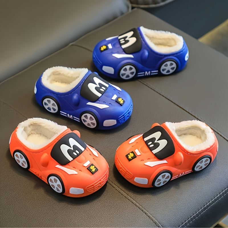 Fröhliche Auto-Slipper für Kinder – Verspielt und bequem für zu Hause