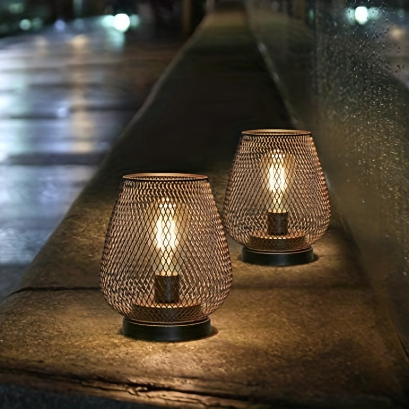 RusticMesh Tischlampen-Set – Industrieller Stil und Stimmungsvolle Beleuchtung