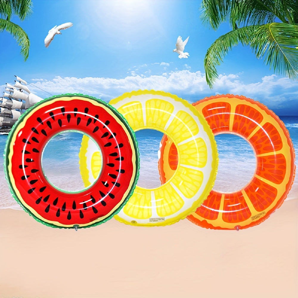 Frucht-Themen Aufblasbare Poolfloats – Set aus 3 strapazierfähigen Ringen