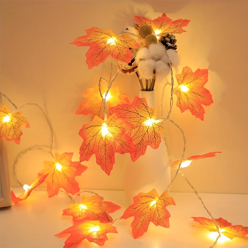 LED Blätter Lichterkette – Warme Herbststimmung für Zuhause und Feste