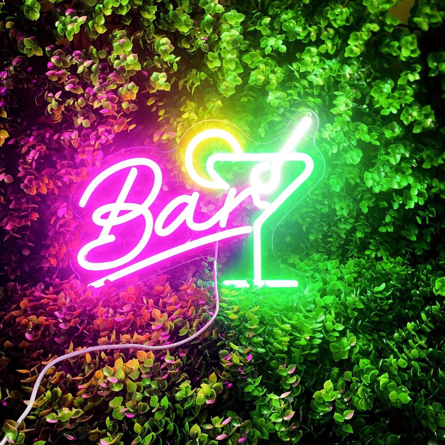 Dimmbares LED Neon Bar-Schild – USB-betrieben mit Dimmer