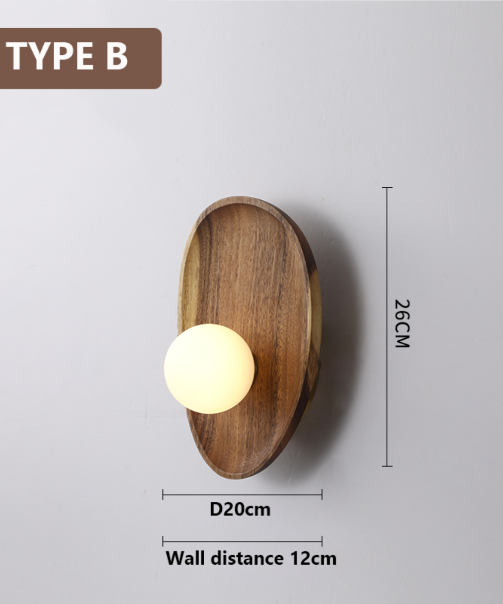 Minimalistische Wandleuchte – Holz und Stimmungsvolle Beleuchtung