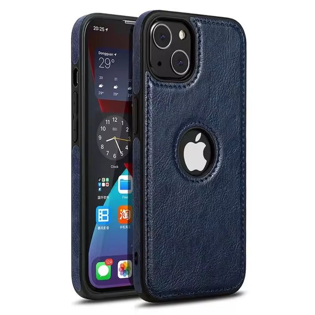Luxuriöse Leder iPhone Hülle – Geschäftlich & Schützend