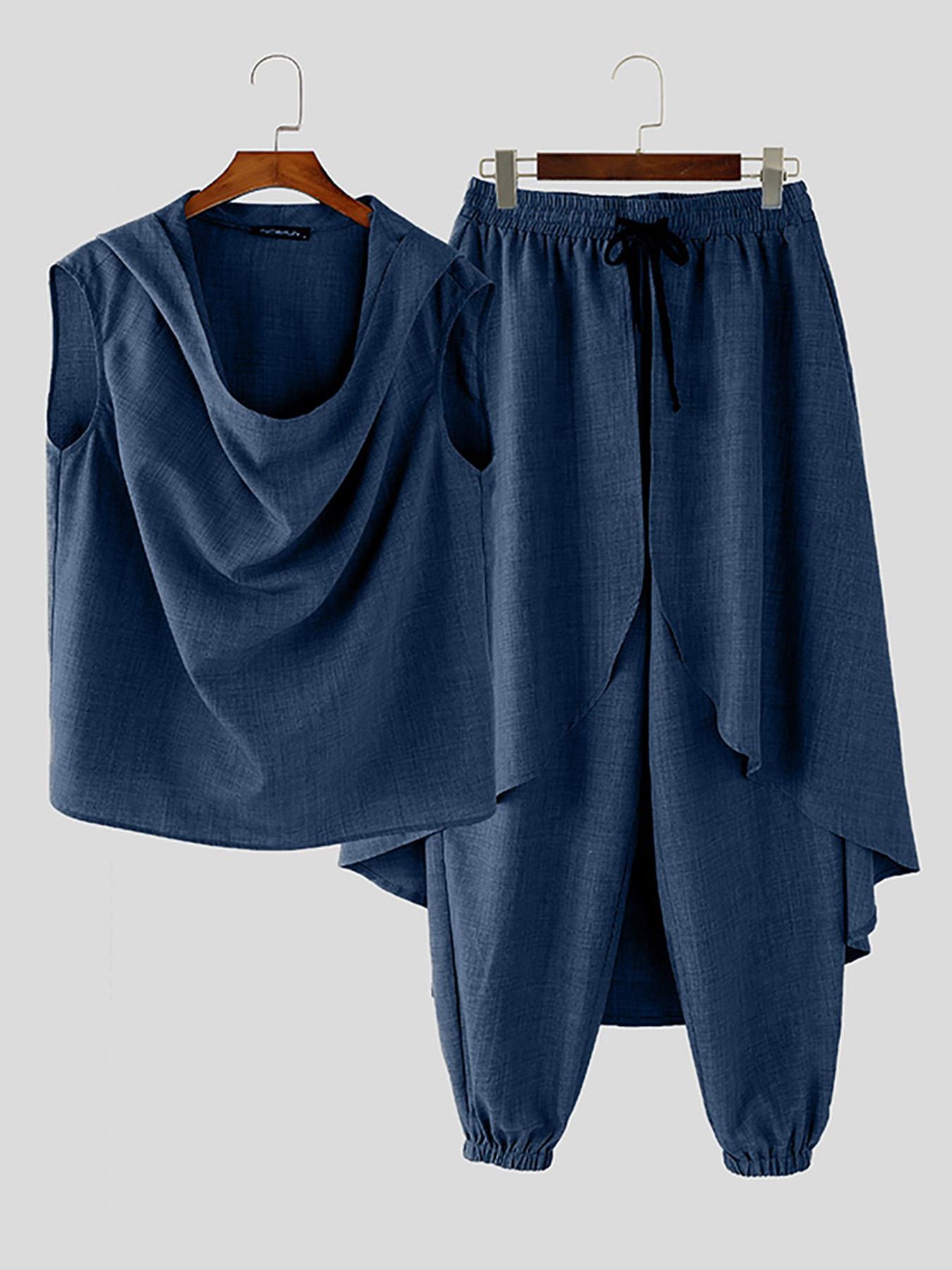 Coole Mid-Length Herren Set – Ärmellose Weste und Baggy Hose