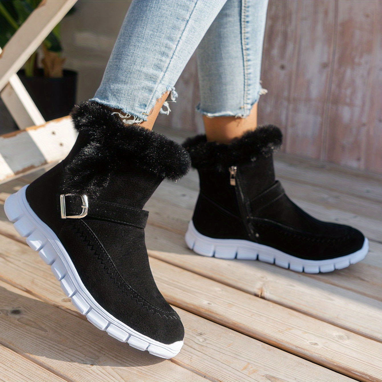 Warme Samt-Schneestiefel für Damen – Komfortabel und Stilvoll