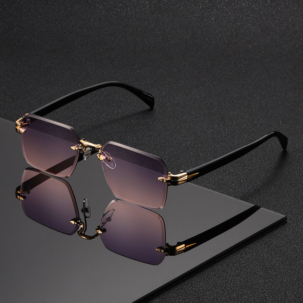 Randlose Quadratische Brille für Herren – Eleganz und Komfort in Einem