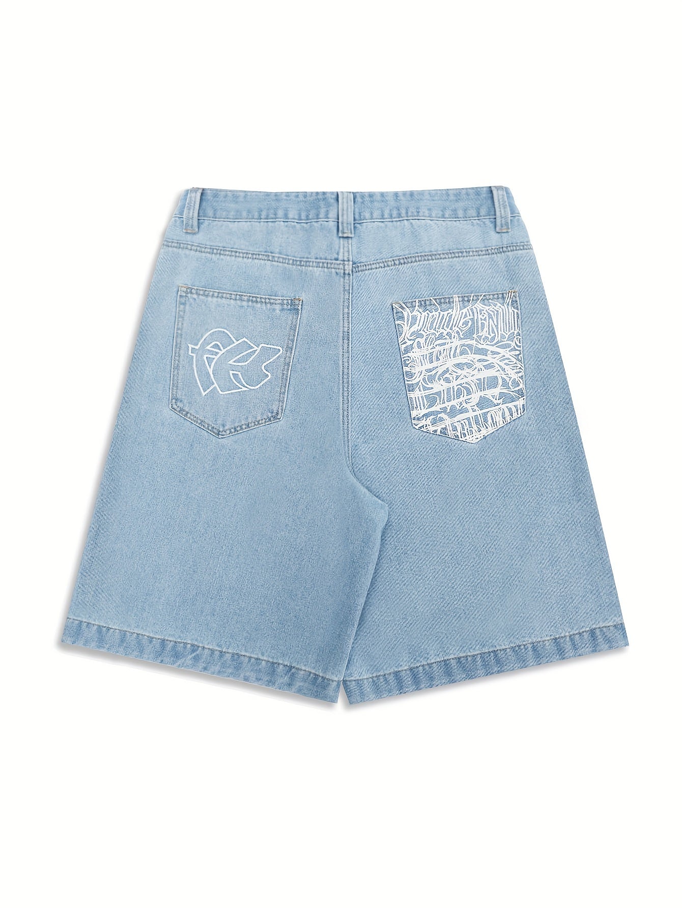 Lässige Bermuda-Denim-Shorts – Lockere Passform mit Stilvollen Blumenstickereien
