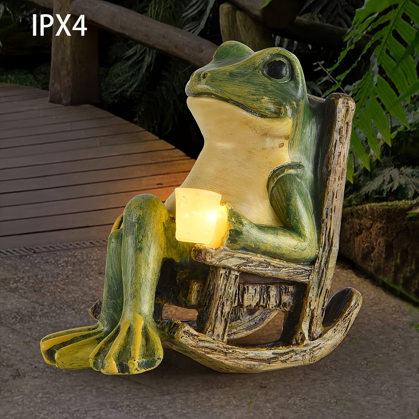 Entspannter Kikker Solar Figur – Stimmungsvolles und Wetterfest