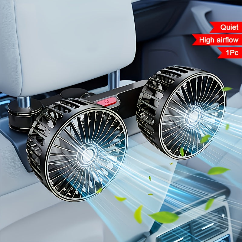 Tragfan Dual Car Fan – 5-Blatt 360° Rotierend Ultra-Leise
