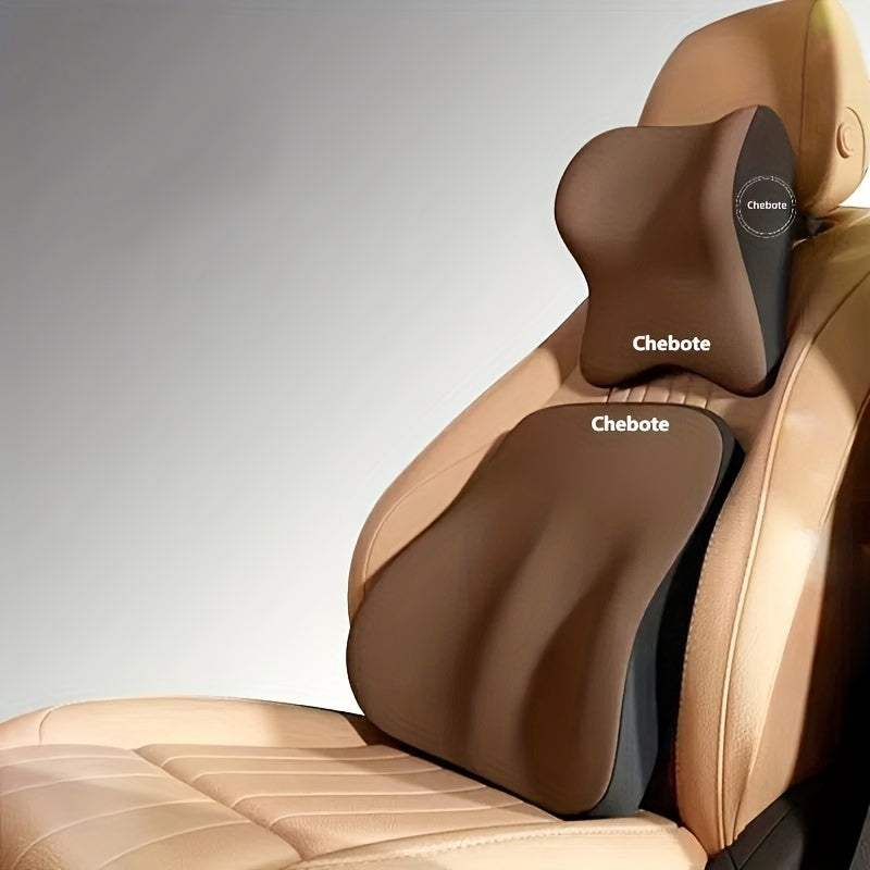 Ergonomisches Autositzkissen-Set – Memory Foam Lenden- und Nackenstütze