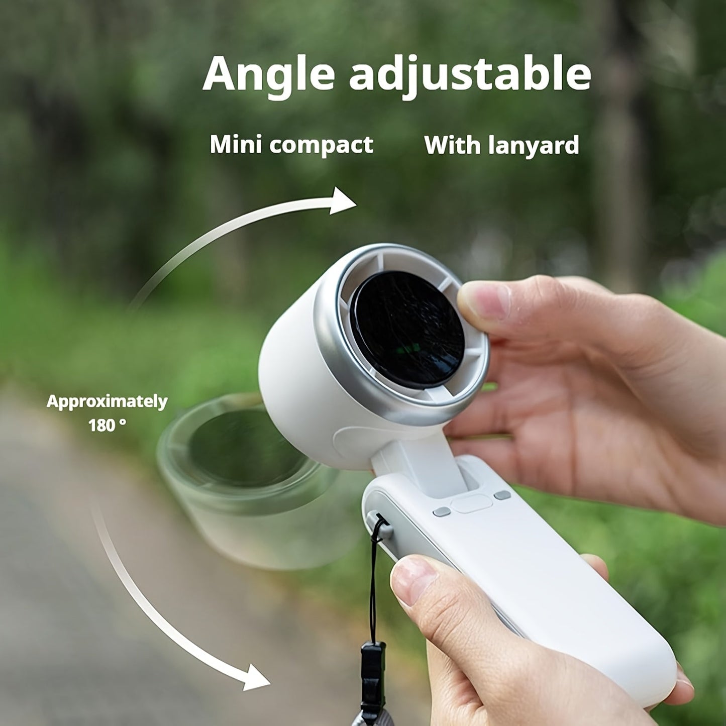 Kompakter Turbo Handventilator – 3-in-1 USB wiederaufladbar mit 5 Geschwindigkeiten