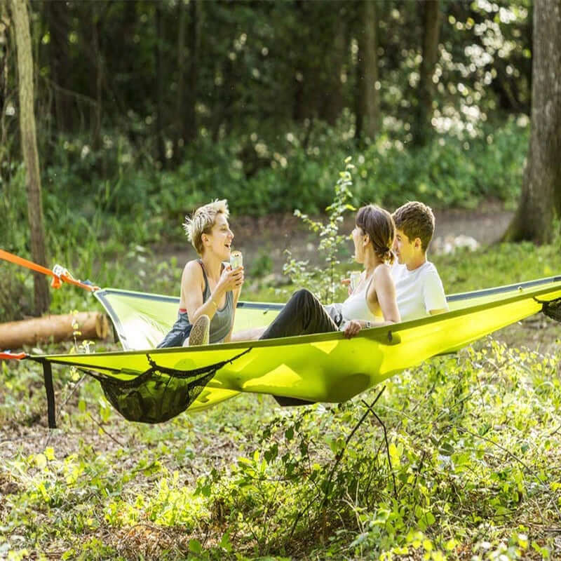 Outdoor Mehrpersonen-Hängematte mit 3-Punkt-System – Geräumig und Komfortabel