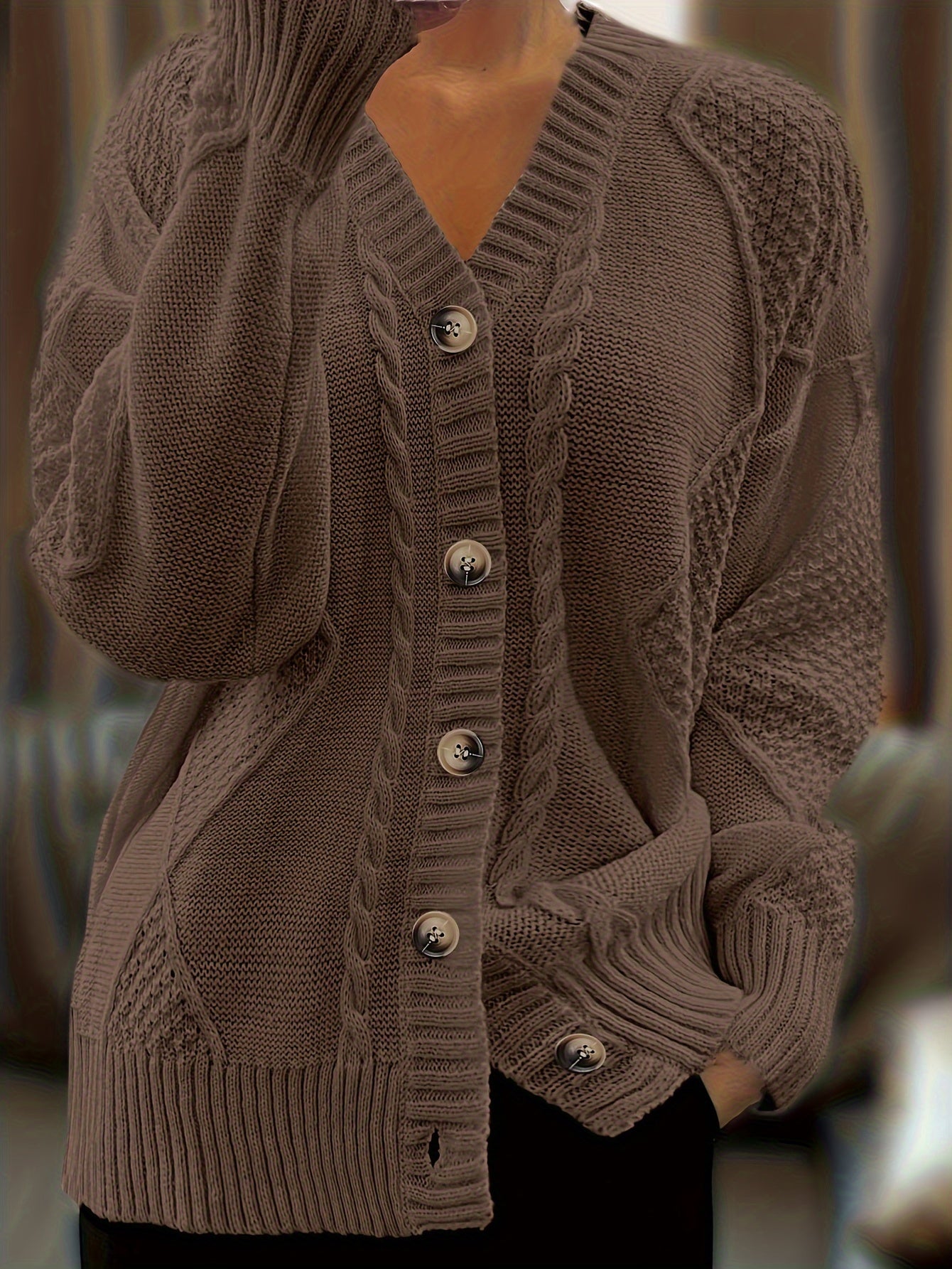 Mia Kabelstrick Cardigan - Bequem und Stylisch für Damen