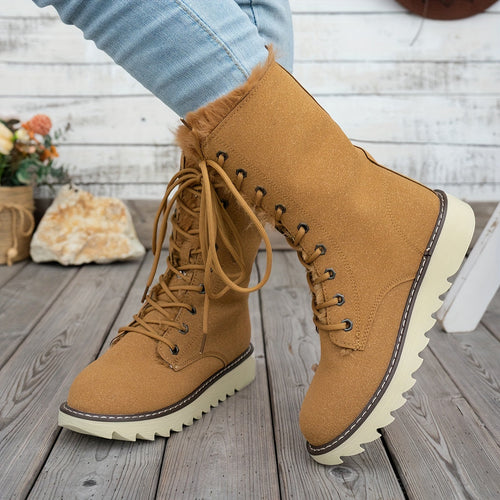 Lieke Winterstiefel mit Schnürung - Für Stil und Wärme
