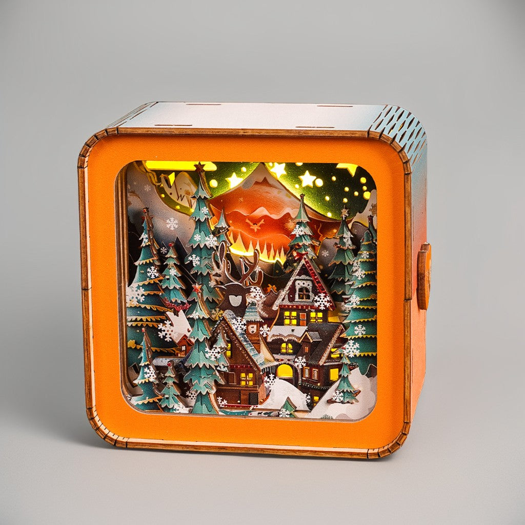 Stimmungsvolle 3D Weihnachtshaus Lichtschaale – Warmes LED Licht und Einzigartige Dekoration