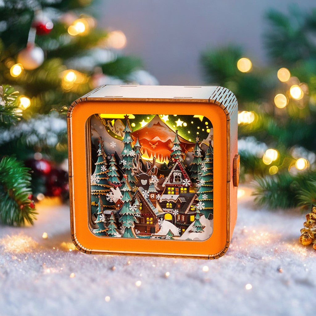 Stimmungsvolle 3D Weihnachtshaus Lichtschaale – Warmes LED Licht und Einzigartige Dekoration