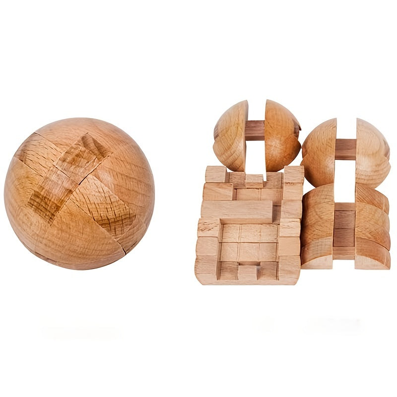 Holzpuzzle-Herausforderung – Gemeinsam Lernen und Spielen