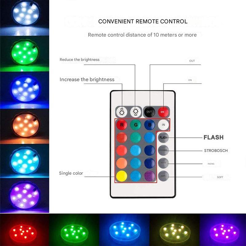 Unterwasser LED Lampe – Farbenfroh und Vollständig Wasserdicht