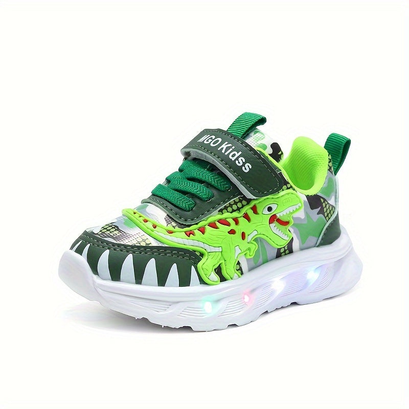 Dinosaurier LED Sneaker für Kinder - Verspielt und beleuchtet für Abenteuer