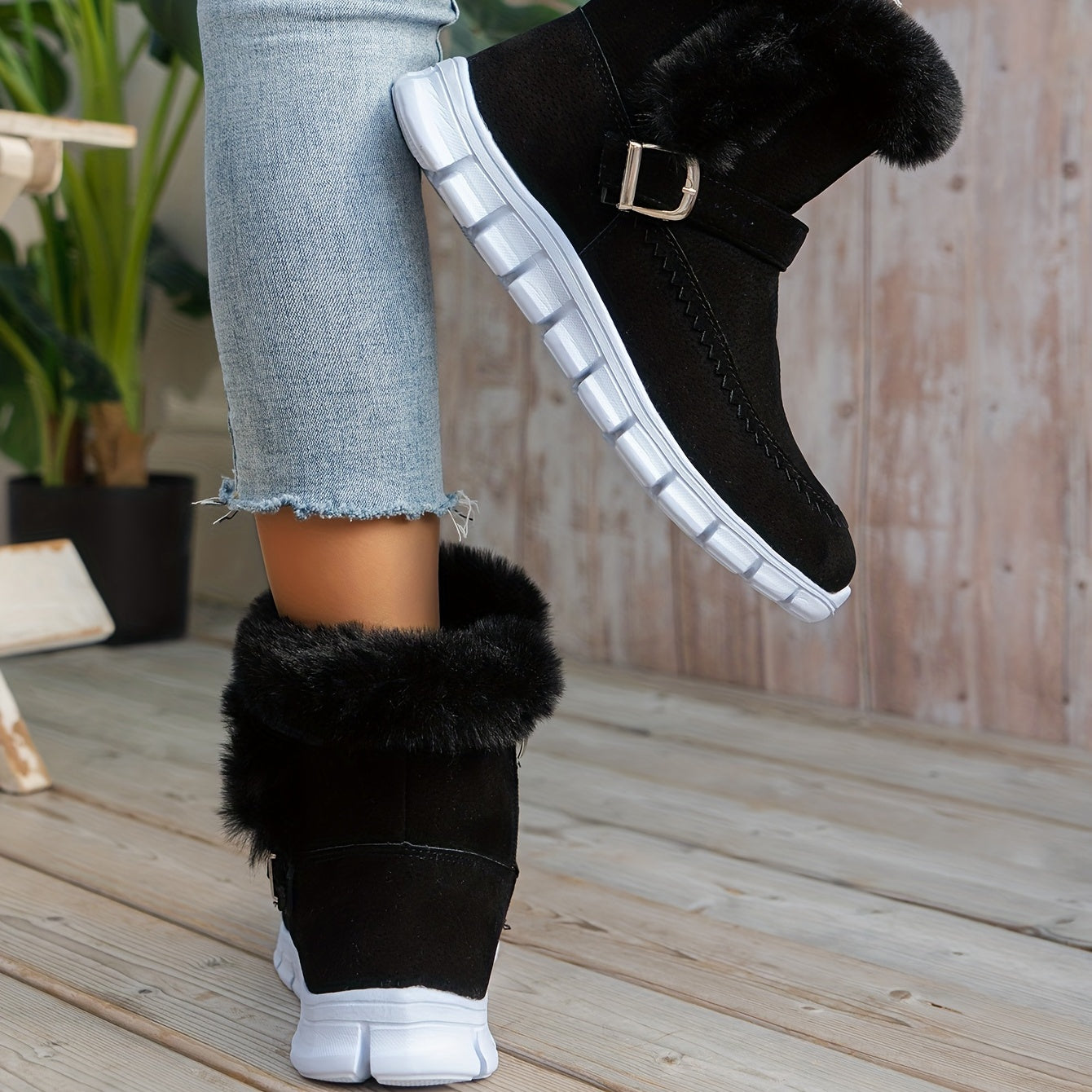 Warme Samt-Schneestiefel für Damen – Komfortabel und Stilvoll