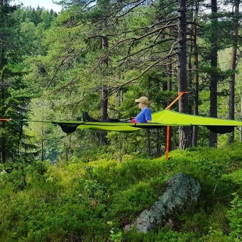 Outdoor Mehrpersonen-Hängematte mit 3-Punkt-System – Geräumig und Komfortabel