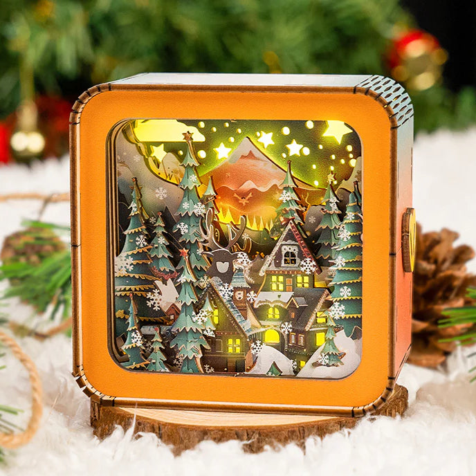 Stimmungsvolle 3D Weihnachtshaus Lichtschaale – Warmes LED Licht und Einzigartige Dekoration