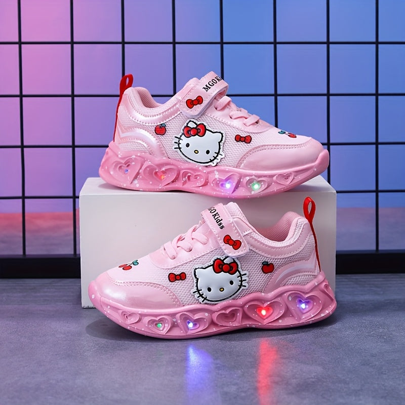 Leuchtende Hello Kitty Sneakers – Atmungsaktive und Gepolsterte Spaßschuhe