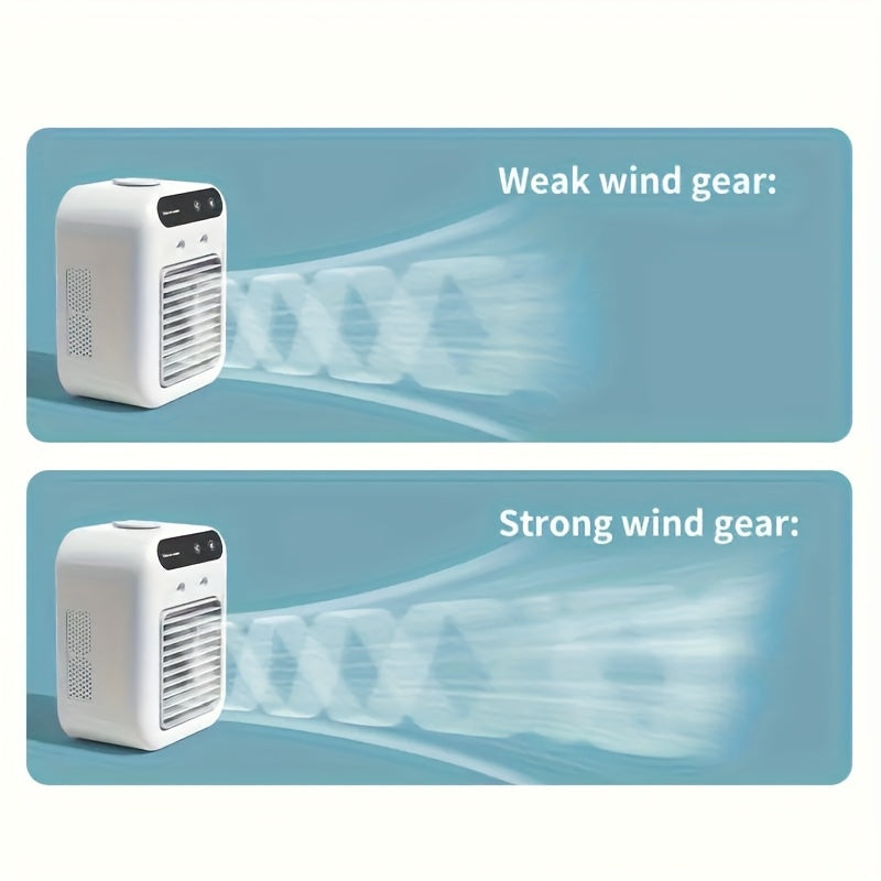 Portabler Mini-Klimaanlage – All-in-One Luftbefeuchter & Ventilator