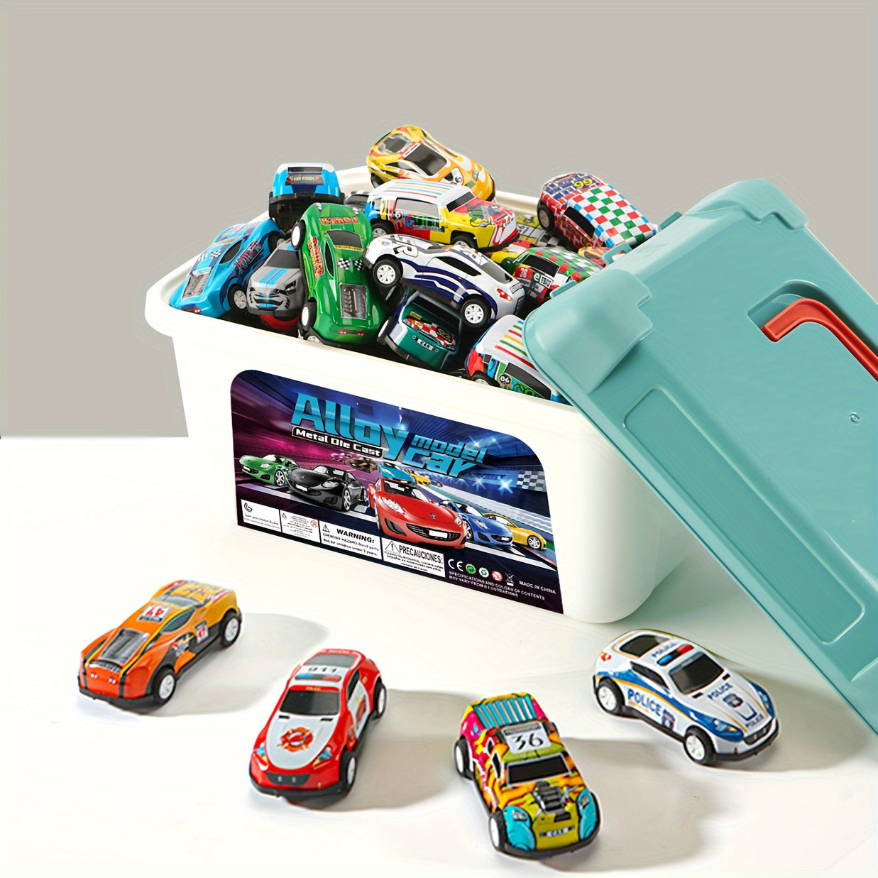 Dynamisches Spielzeug-Auto-Set mit 50 Autos und Aufbewahrungsbox – Perfektes Geschenk für Kinder
