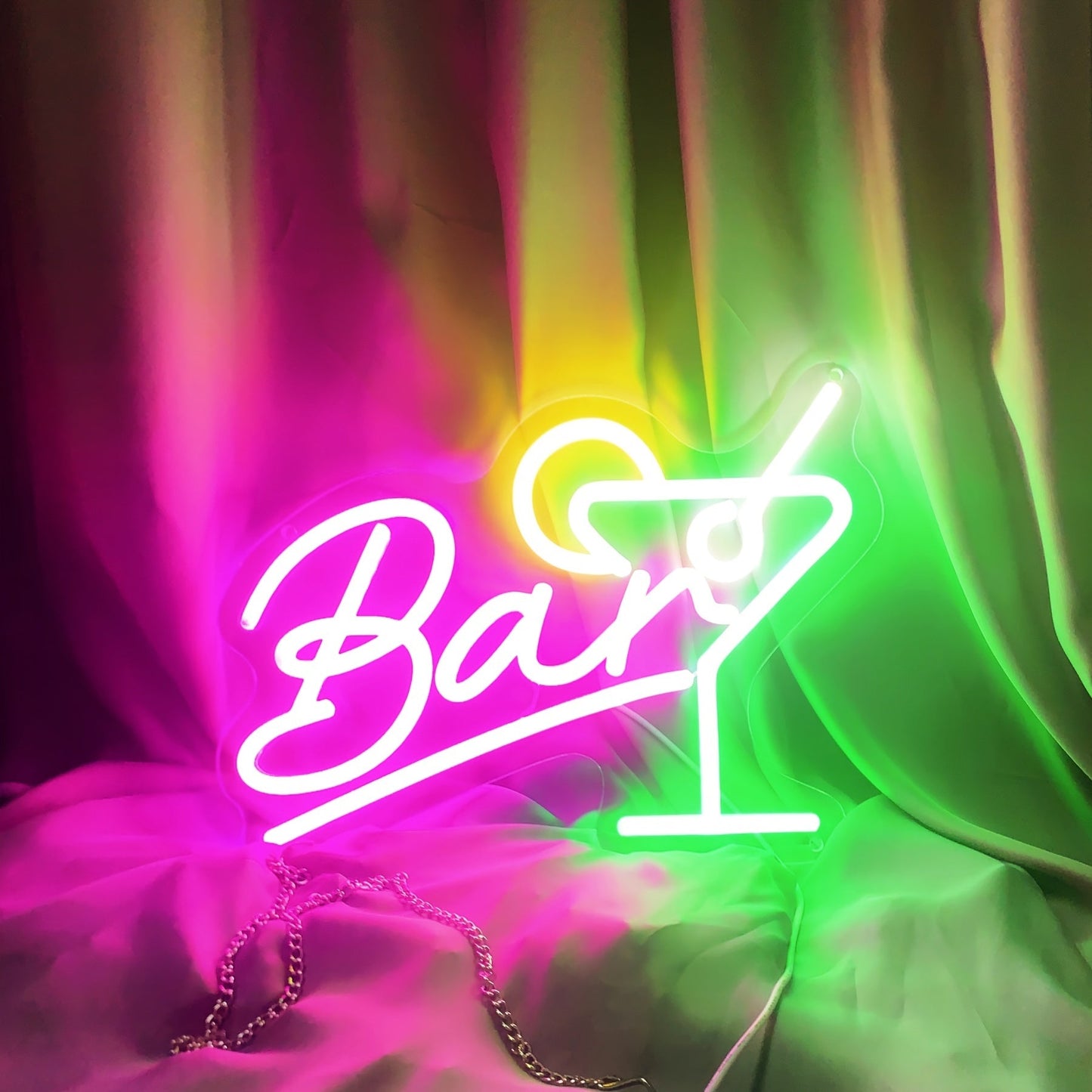 Dimmbares LED Neon Bar-Schild – USB-betrieben mit Dimmer