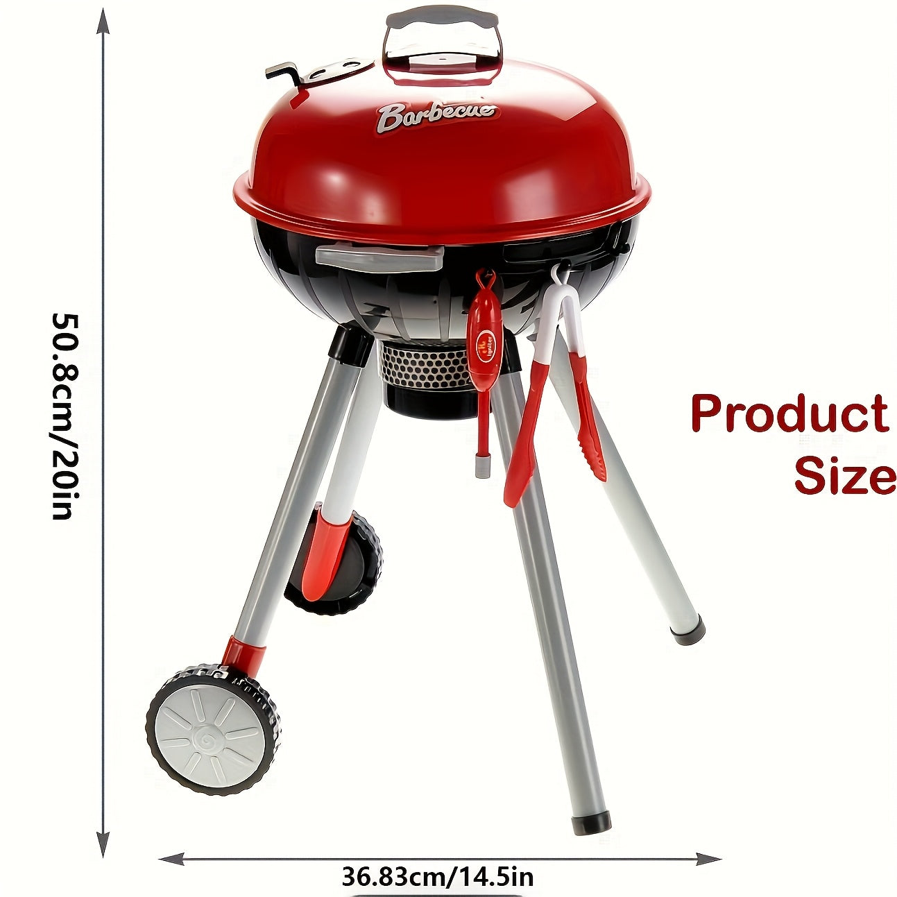 Kinder BBQ Grill Spielset – Drehbare Räder und vollständiges Zubehörset