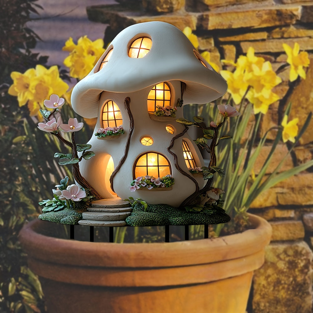Verzaubertes Gartenhaus-Skulptur – Eine Magische Atmosphäre für deinen Garten