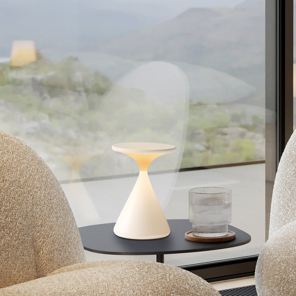 Aeron Sanduhr Dimmbares LED Tischlicht – Elegant und Kabellos