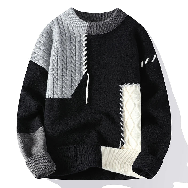 Luna Patchwork Pullover – Für einen modischen und warmen Look