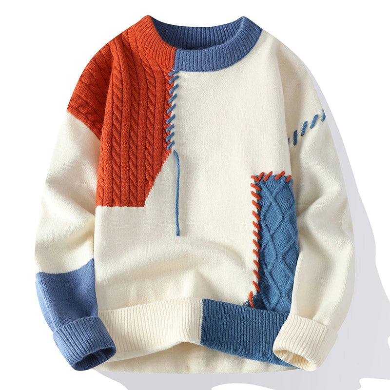 Luna Patchwork Pullover – Für einen modischen und warmen Look