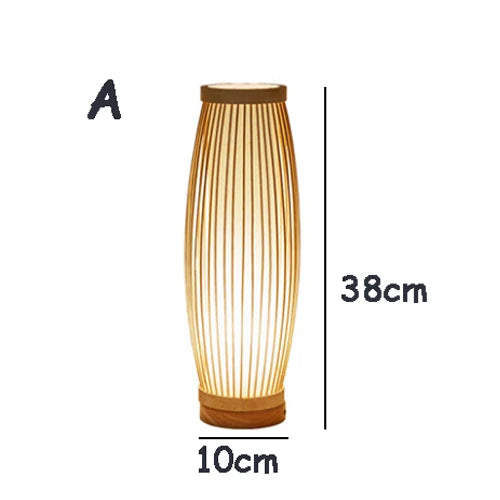 Japanische Tischlampe aus Bambus – Zen-Stil Stimmungsbeleuchtung