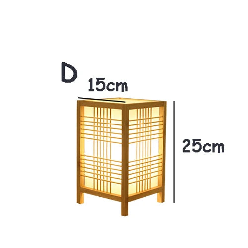 Japanische Tischlampe aus Bambus – Zen-Stil Stimmungsbeleuchtung