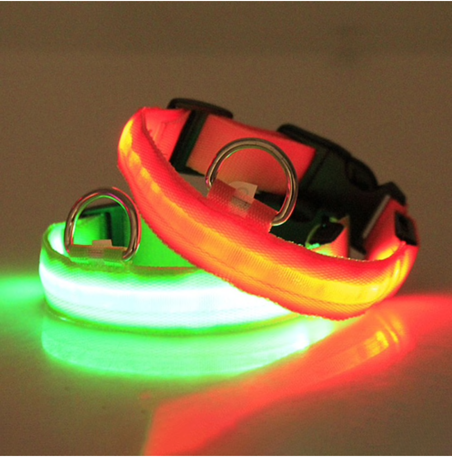HundSicher Pro – LED-Halsband für Hunde – Fühle dich sicher und stilvoll beim Spaziergang