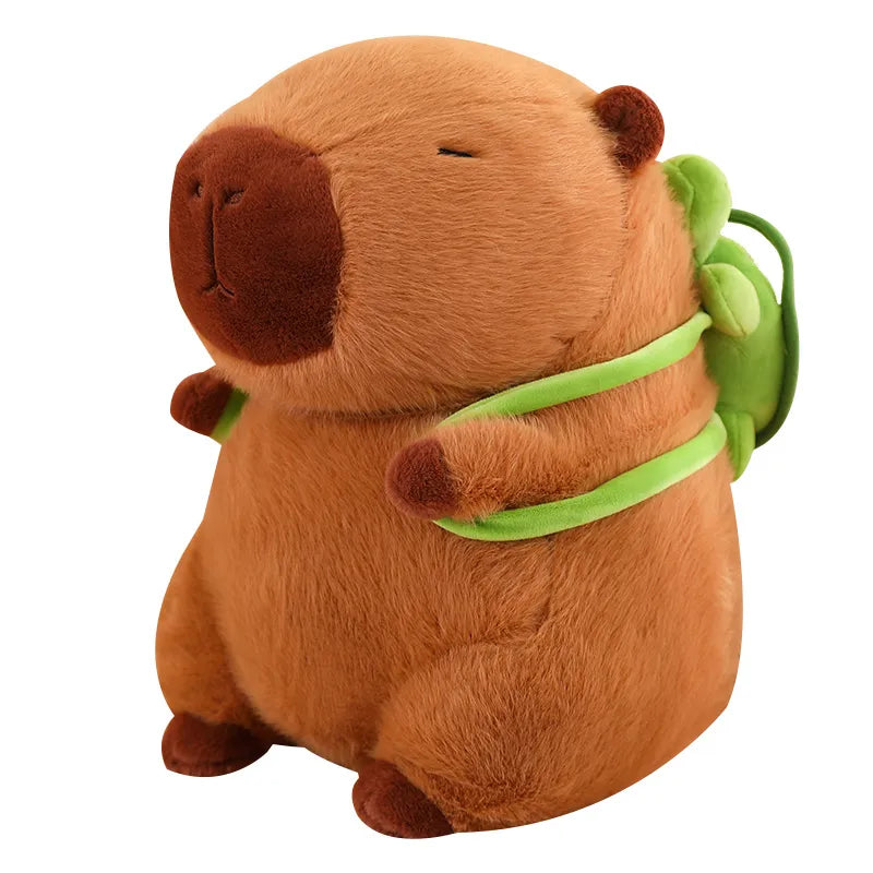 Capybara Plüsch mit Schildkröten-Rucksack – Weich und supersüß