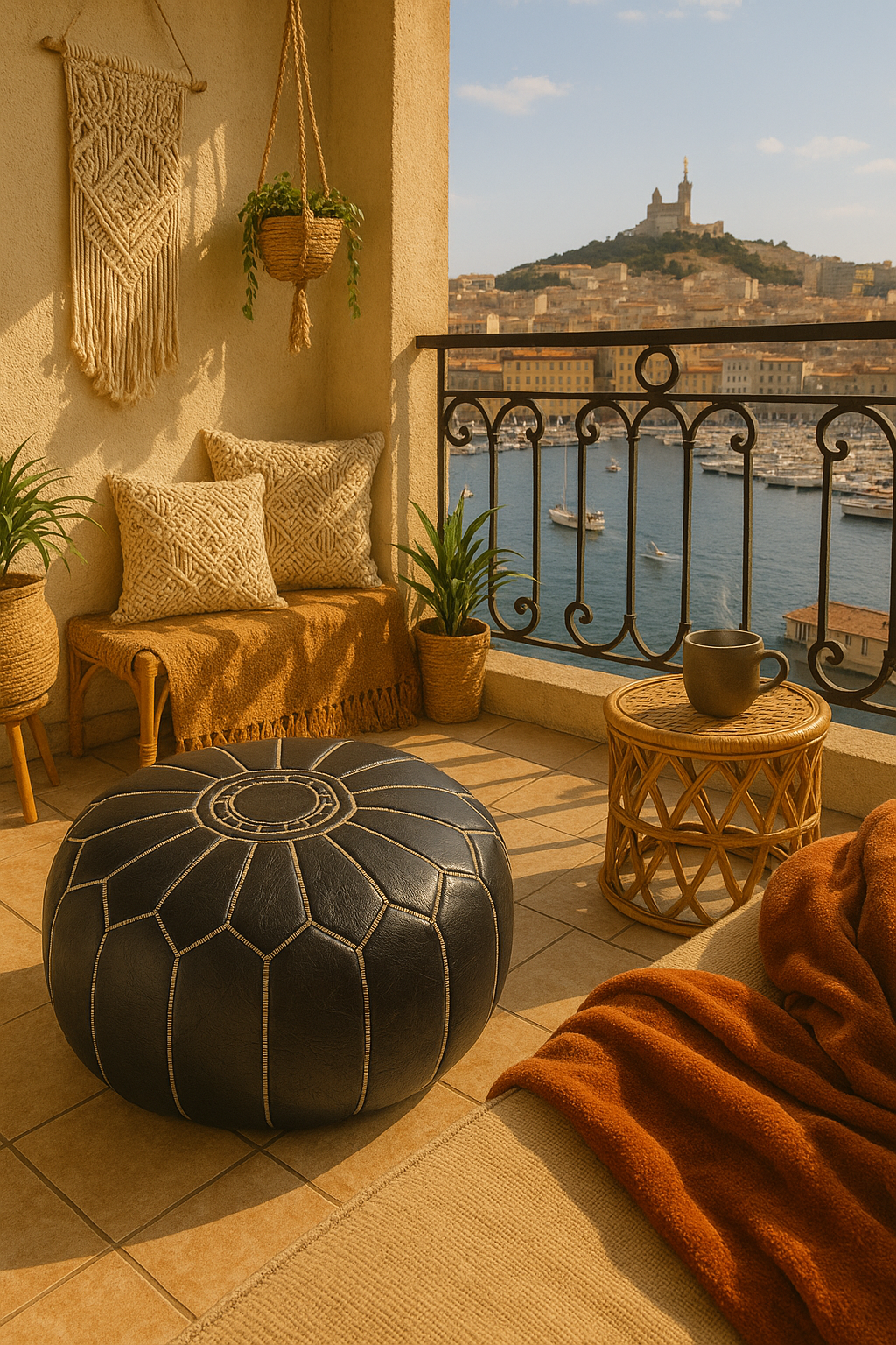 Luxe Leder Pouf – Komfort und Design