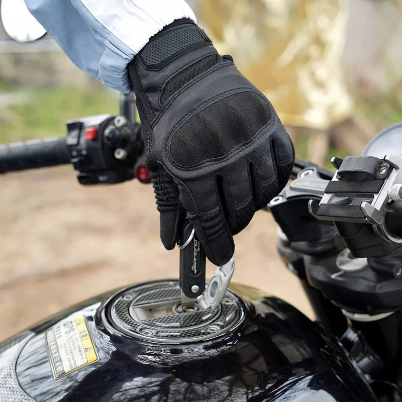 AirFlex Motorradhandschuhe – Atmungsaktives PU-Leder für Komfort und Sicherheit