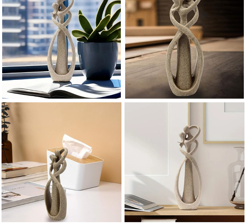 Infinity Embrace – Abstrakte Statue der Ewigen Liebe