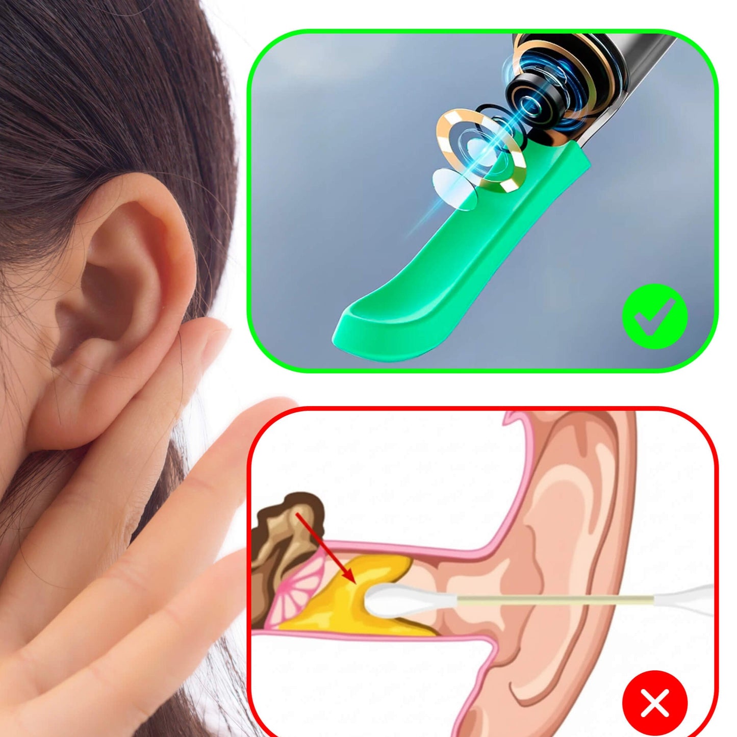 ClearView Ohrreiniger – Schlank, Sicher und Hygienisch