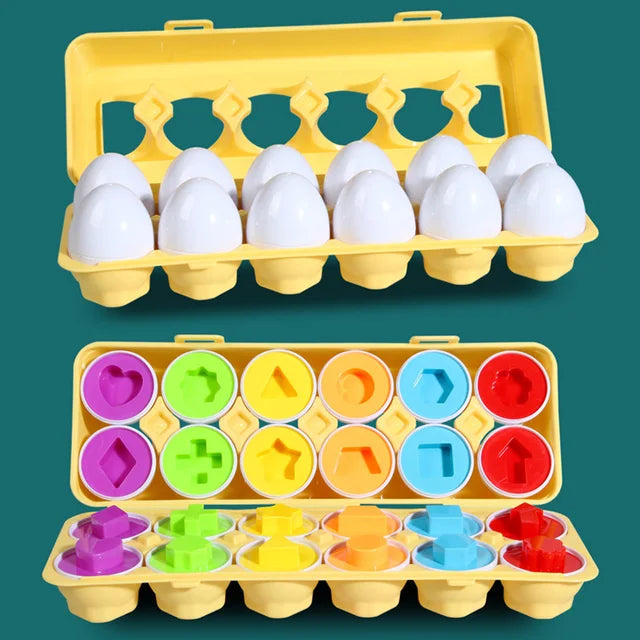 Lern-Eier Puzzle-Spiel - Montessori Spaß für kleine Entdecker