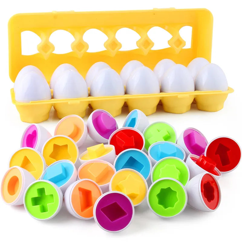 Lern-Eier Puzzle-Spiel - Montessori Spaß für kleine Entdecker