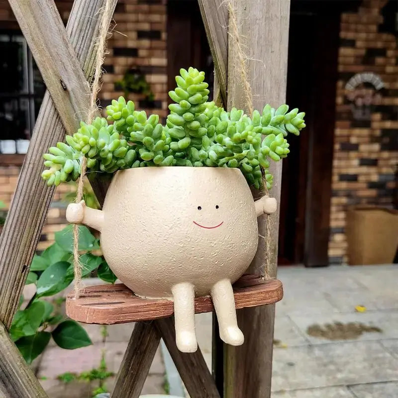 SwingPot – Hängender Blumentopf auf Schaukelsitz