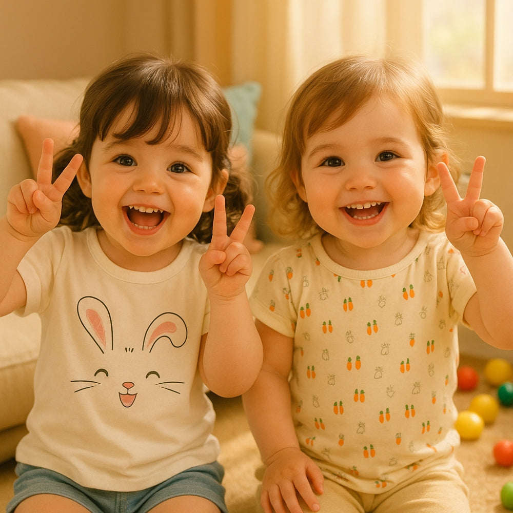 Fröhliches Baby T-Shirt Set – Bequem und Verspielt für Jeden Tag