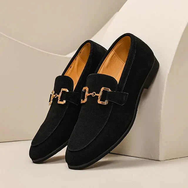Nero – Wildleder-Loafer mit Metall-Schnalle